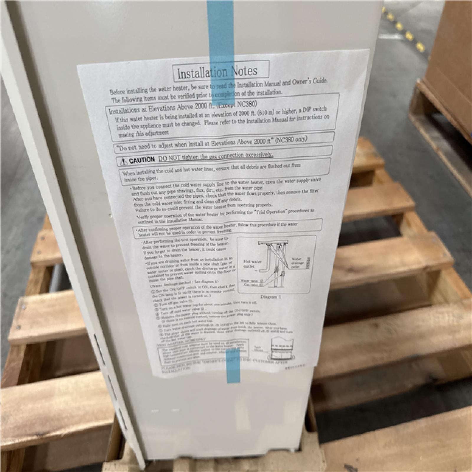 California AS-IS Noritz Tankless Gas Water Heater