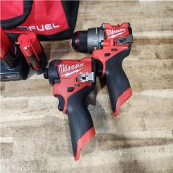 HOUSTON LOCATION - AS - IS Milwaukee 2 Tool Combo Kit W/ (2) Battery & Charger
