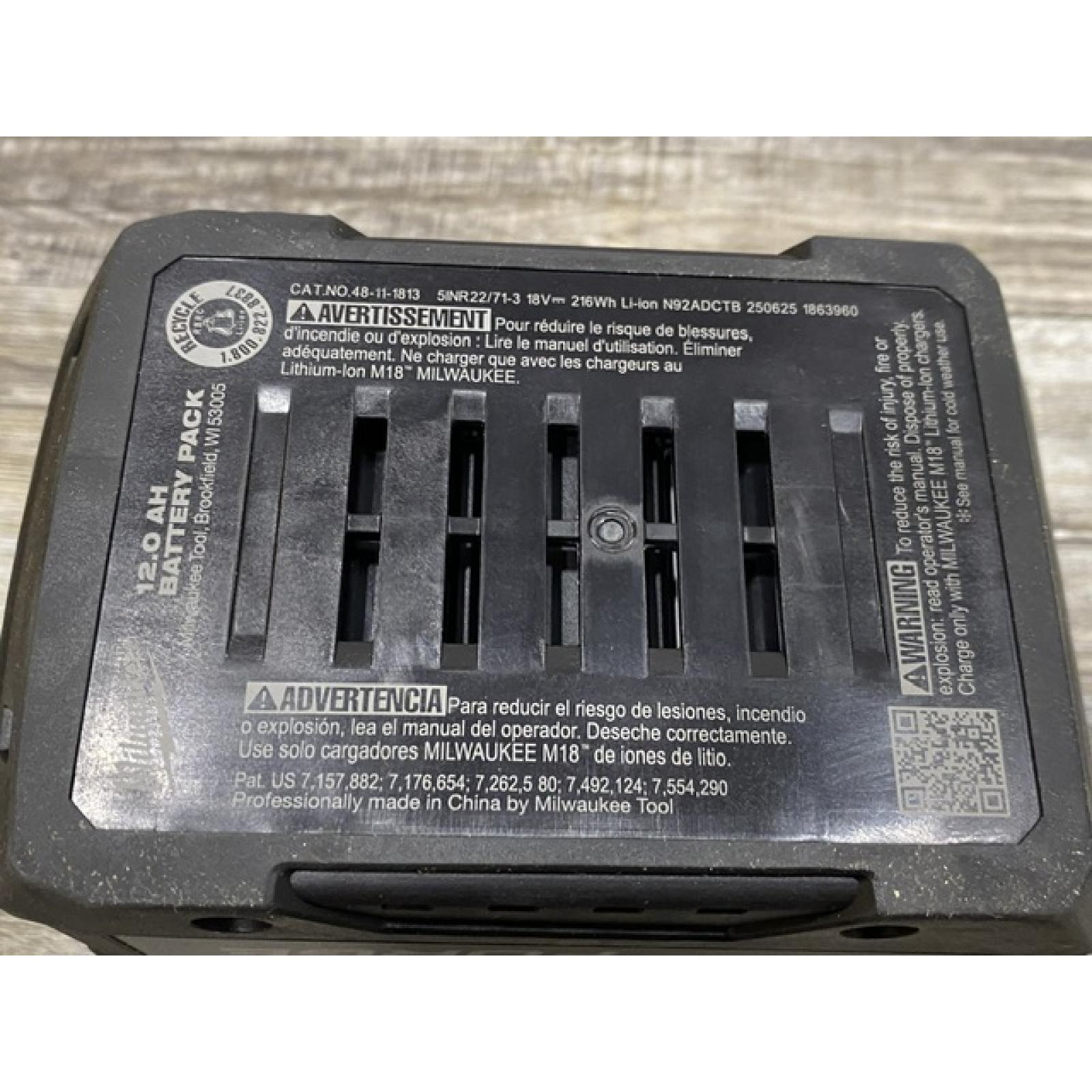 AS-IS Milwaukee 18V Lithium-Ion REDLITHIUM FORGE HD 12.0 Ah Battery Pack