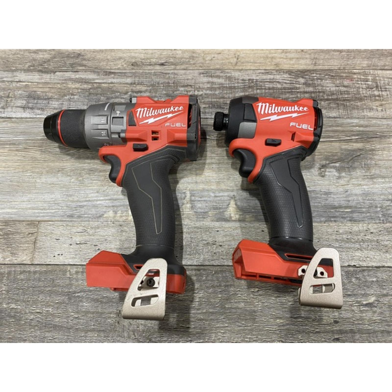 AS-IS Milwaukee FUEL 18V Lithium-Ion Brushless Cordless Hammer Drill and Impact Driver Combo Kit