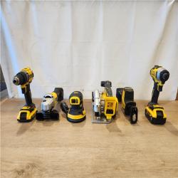 AS-IS- DEWALT 20V Lithium-Ion Cordless 6-Tool Combo Kit with 5.0 Ah and 2.0 Ah Batteries  Charger and Tough System 2.0 Rolling Toolbox