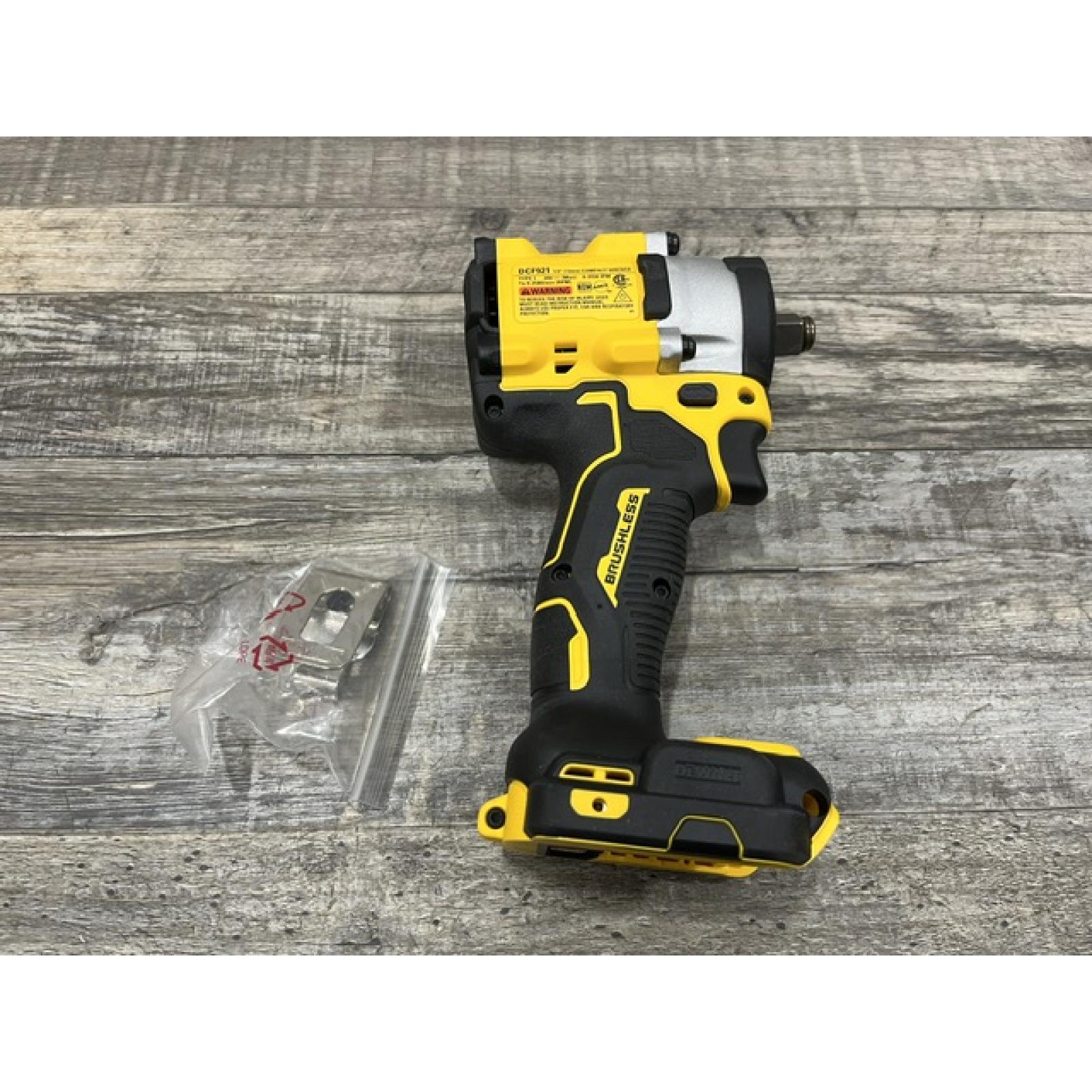AS-IS DEWALT ATOMIC 20V MAX Cordless Brushless 1/2 in. Variable Speed Impact Wrench (Tool Only)