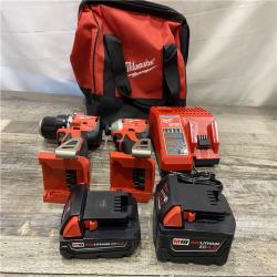 AS-IS Milwaukee 18-Volt Lithium-Ion Brushless Cordless Compact Hammer Drill/Impact Combo Kit