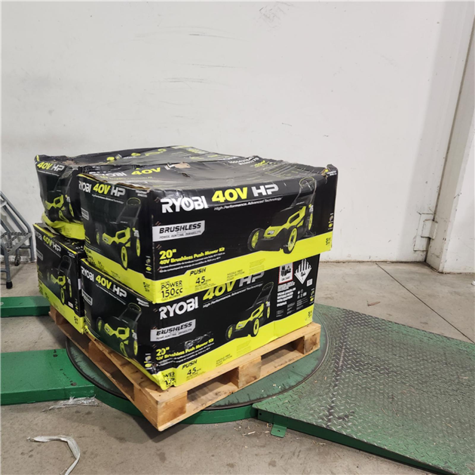 Dallas Location - As-Is RYOBI 40V  20 in. Cordless Battery Lawn Mower with 6.0 Ah Battery and Charge-Like New Condition- Lot Of 4)