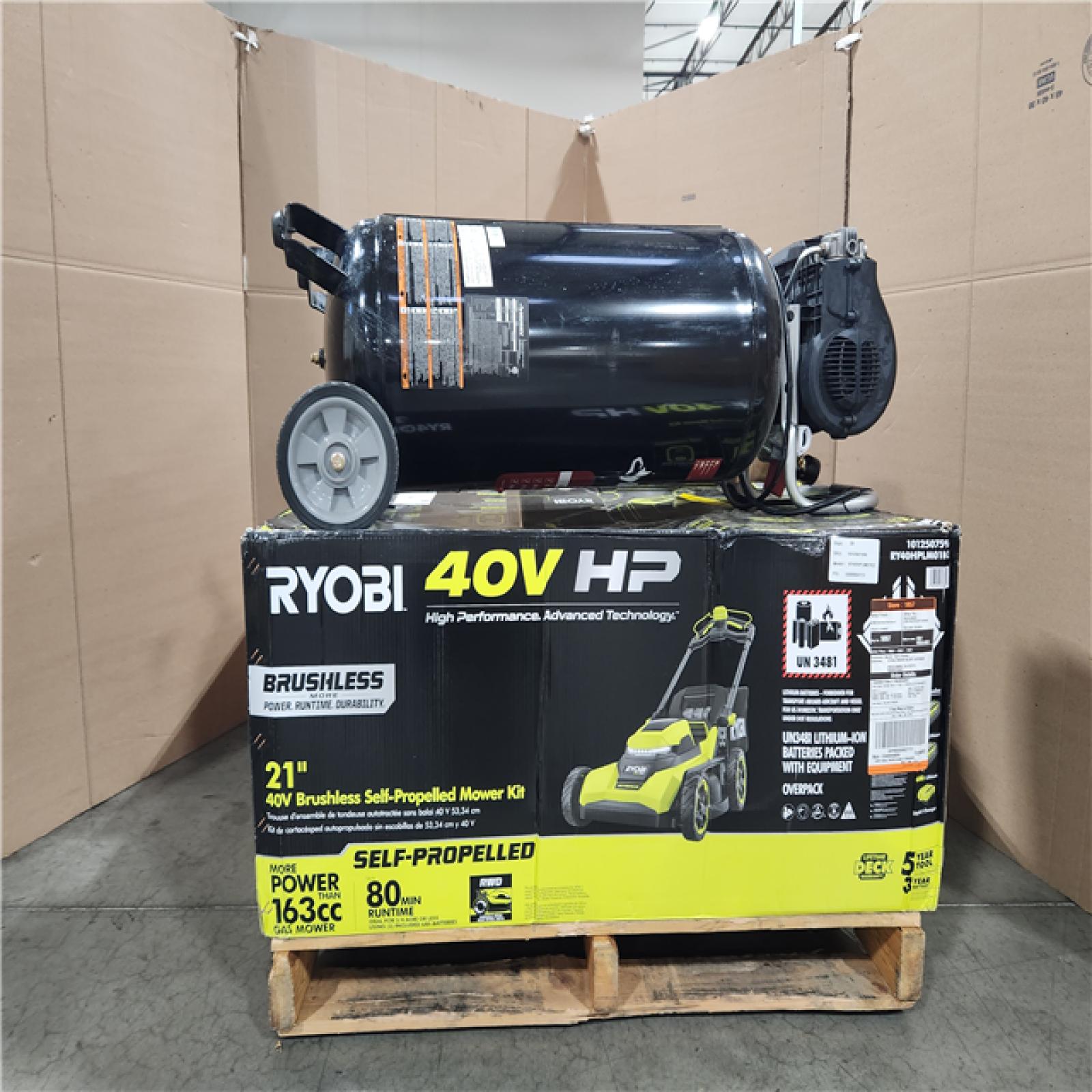 California as-is power equipment pallet