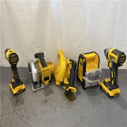 AS-IS - DEWALT 20-Volt Max Lithium-Ion 5-Tool Cordless Combo Kit