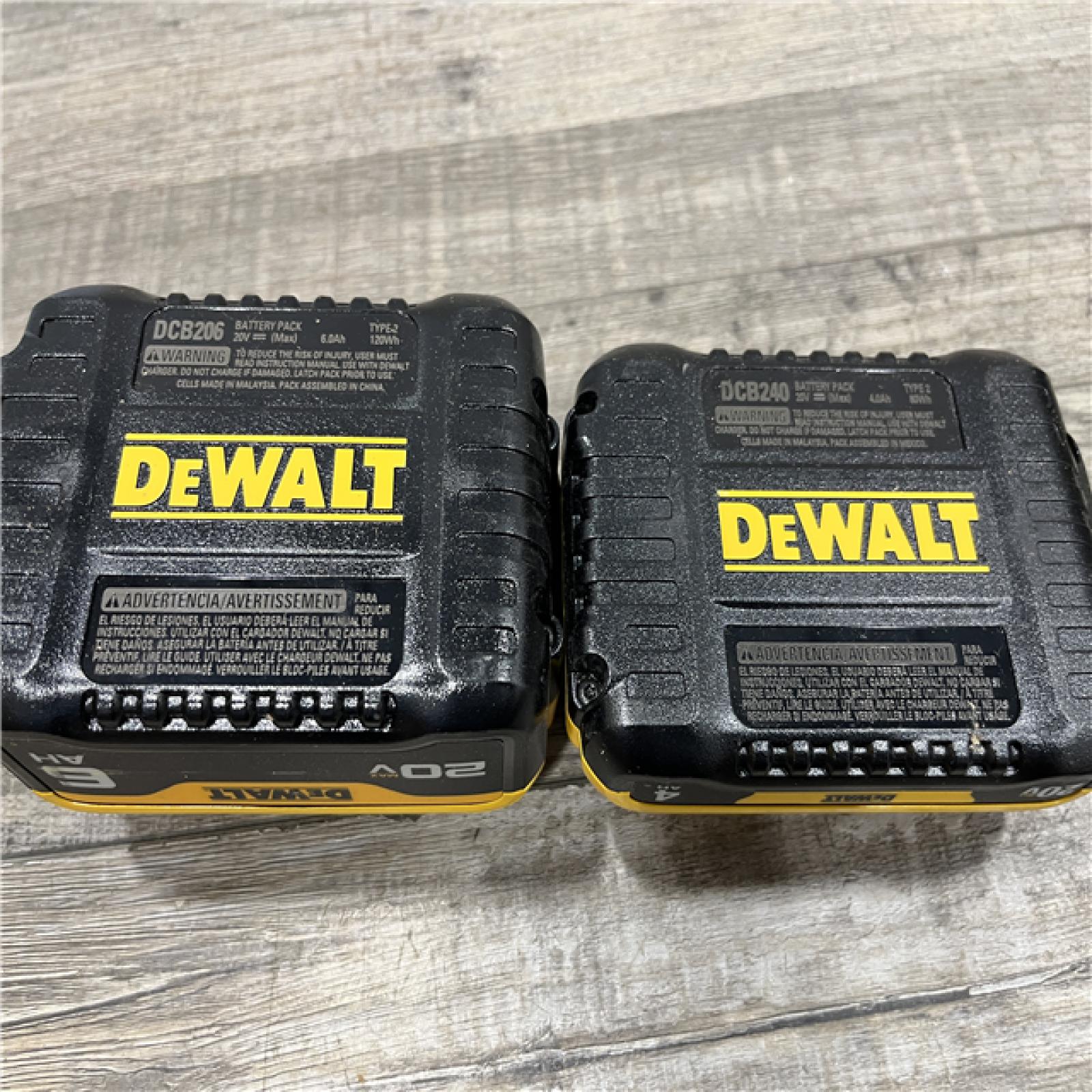 AS-IS DEWALT 20V MAX Lithium-Ion 6.0Ah and 4.0Ah Battery and Charger Starter Kit