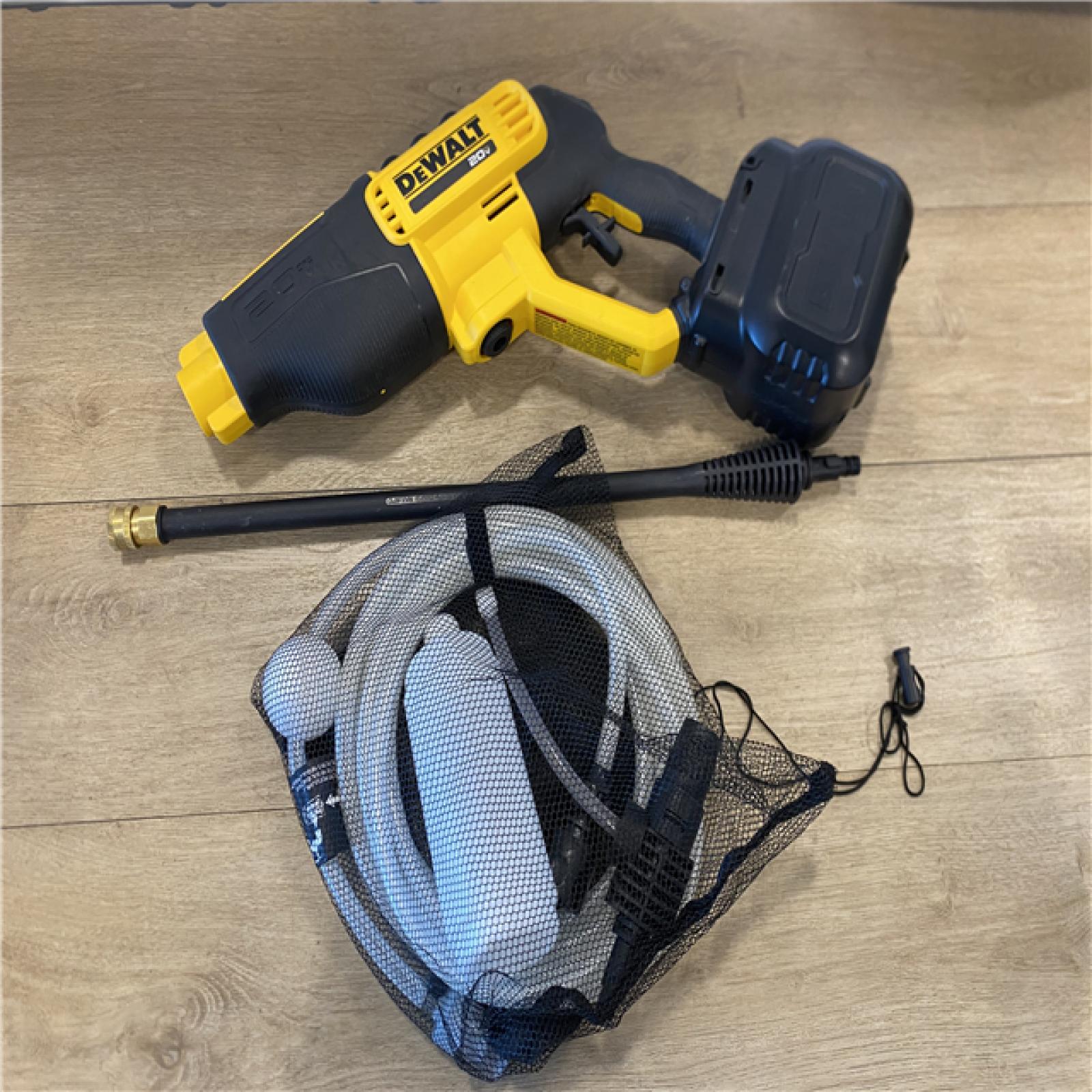 AS-IS DEWALT 20V MAX 550 PSI 1.0 GPM Cold Water Cordless Power Cleaner with 4-Nozzles (Tool Only)