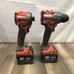 AS-IS Milwaukee FUEL 18V Lithium-Ion Brushless Cordless Hammer Drill and Impact Driver Combo Kit