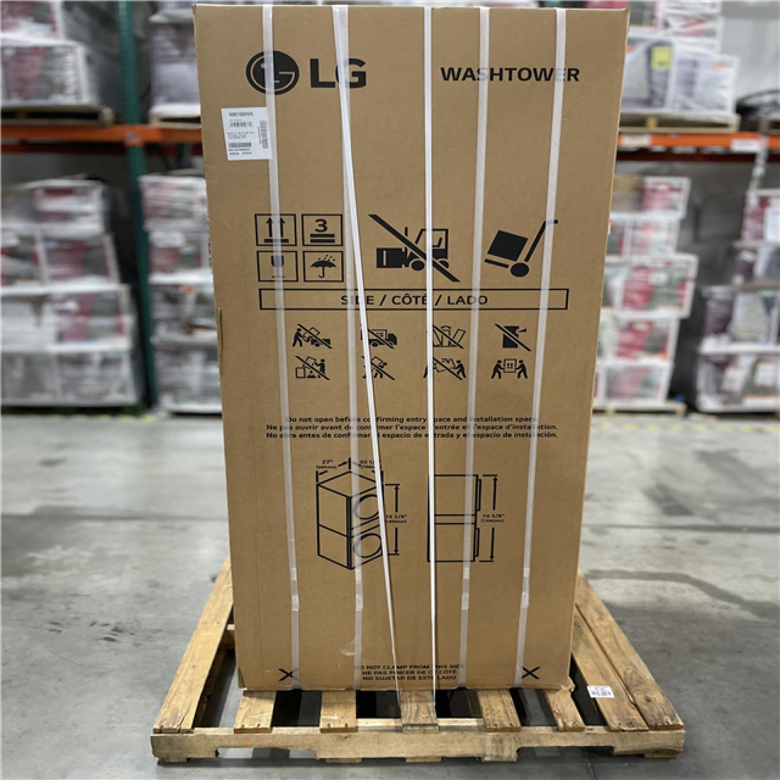 DALLAS LOCATION - LG WashTower Stacked SMART Laundry Center 4.5 Cu.Ft. Front Load Washer & 7.4 Cu.Ft. Electric Dryer in White