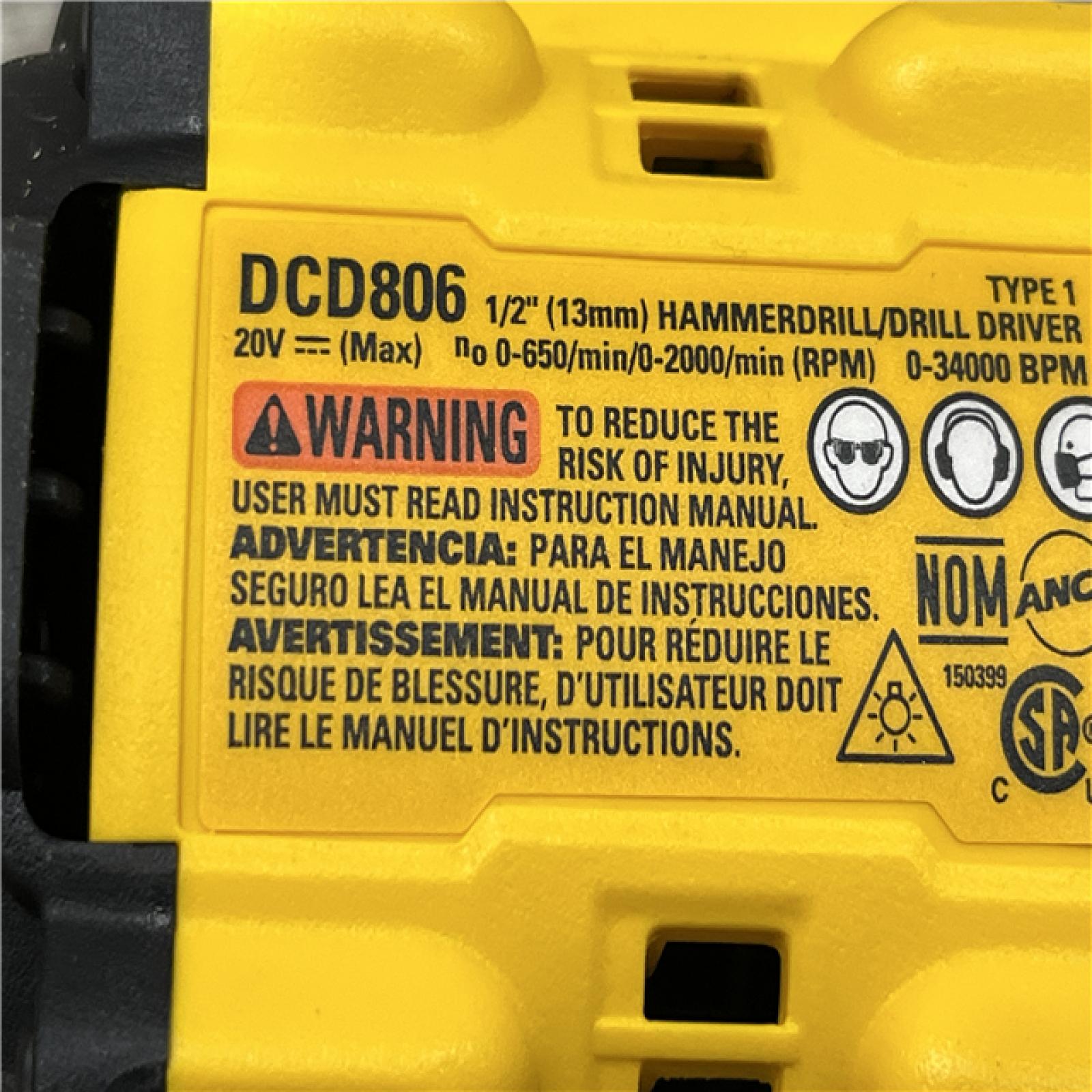 AS-IS DEWALT 20V XR Brushless Cordless 1/2 in. Hammer Drill (Tool-Only)