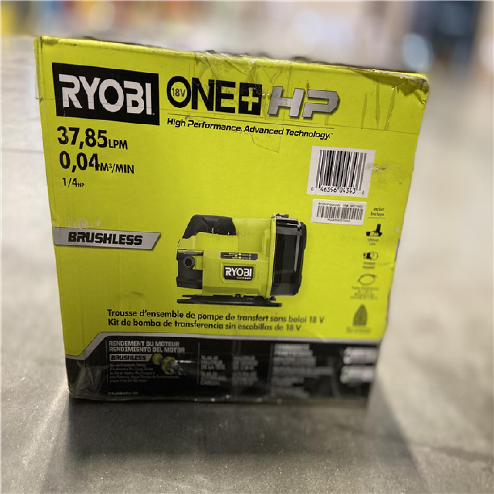 DALLAS LOCATION - RYOBI ONE+ HP 18V 1/4 hp Cordless Battery Powered Transfer Pump with 2.0 Ah Battery and Charger