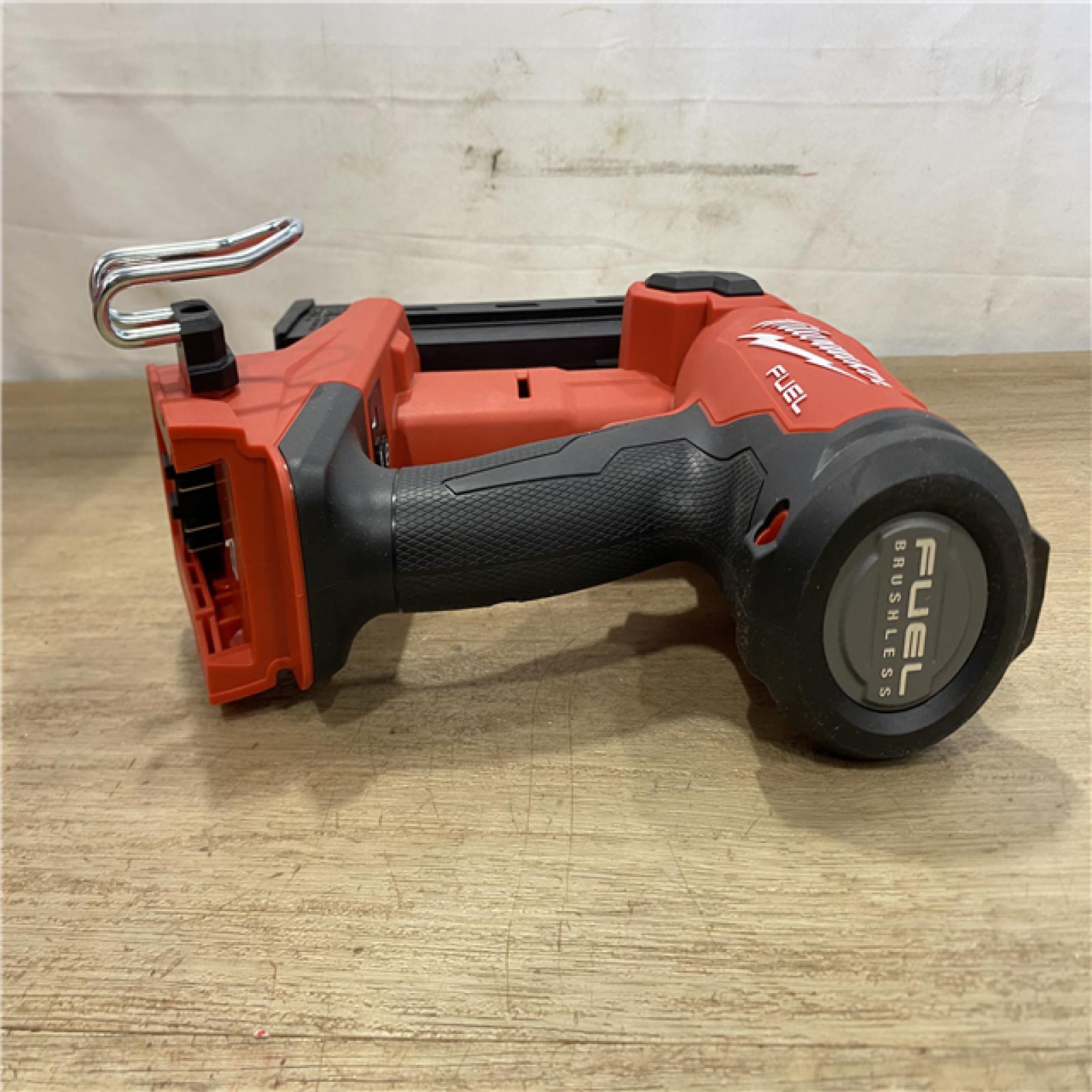 AS-IS Milwaukee FUEL 18-Volt Lithium-Ion Brushless Cordless 18-Gauge 1/4 in. Narrow Crown Stapler (Tool-Only)