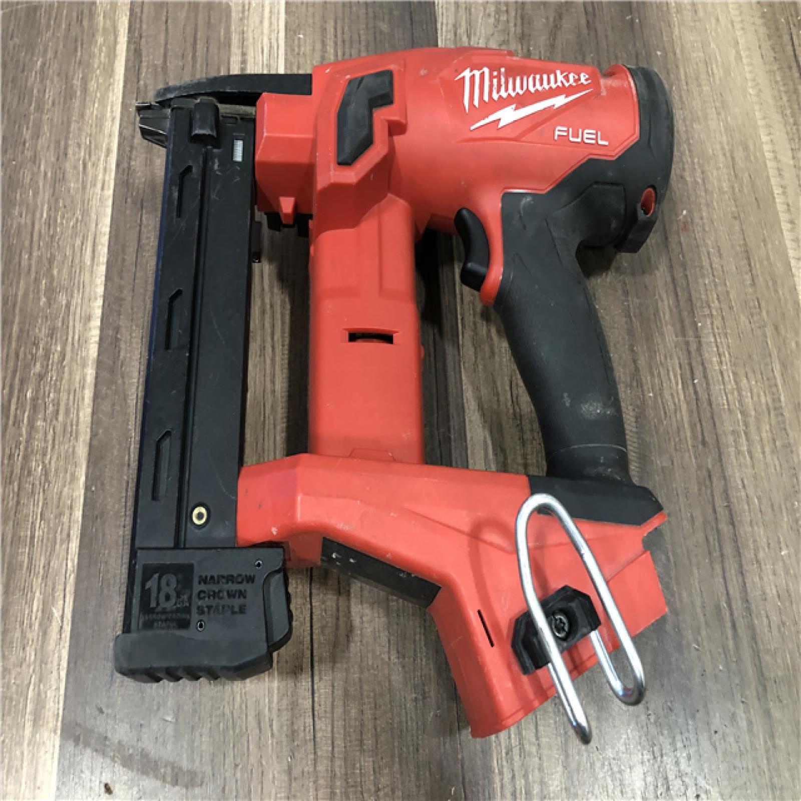 AS-IS Milwaukee FUEL 18-Volt Lithium-Ion Brushless Cordless 18-Gauge 1/4 in. Narrow Crown Stapler (Tool-Only)