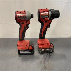AS-IS - Milwaukee M18 18V Lithium-Ion Brushless Cordless Compact Drill/Impact Combo Kit