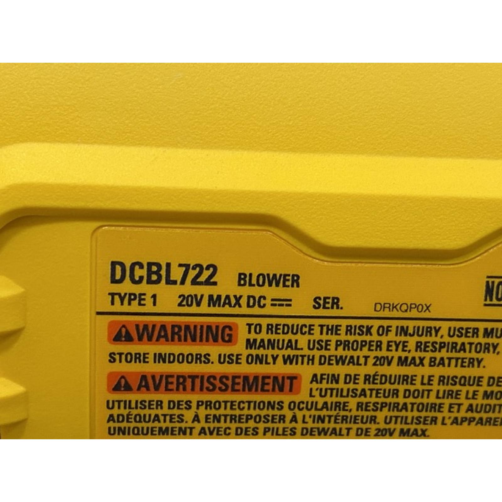 AS-IS DEWALT 20V MAX* XR Brushless Cordless Handheld Blower Kit