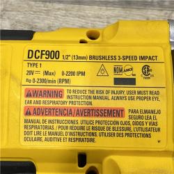 AS-IS DEWALT 20V MAX Lithium-Ion Cordless 1/2 in. Impact Wrench Kit