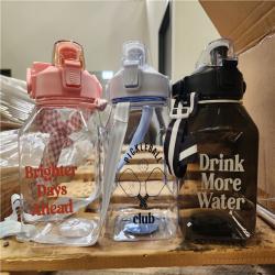Phoenix Location NEW Wellness Water Bottle Pink/Blue/Black Set (12 per Box) Pallet (50 Boxes)