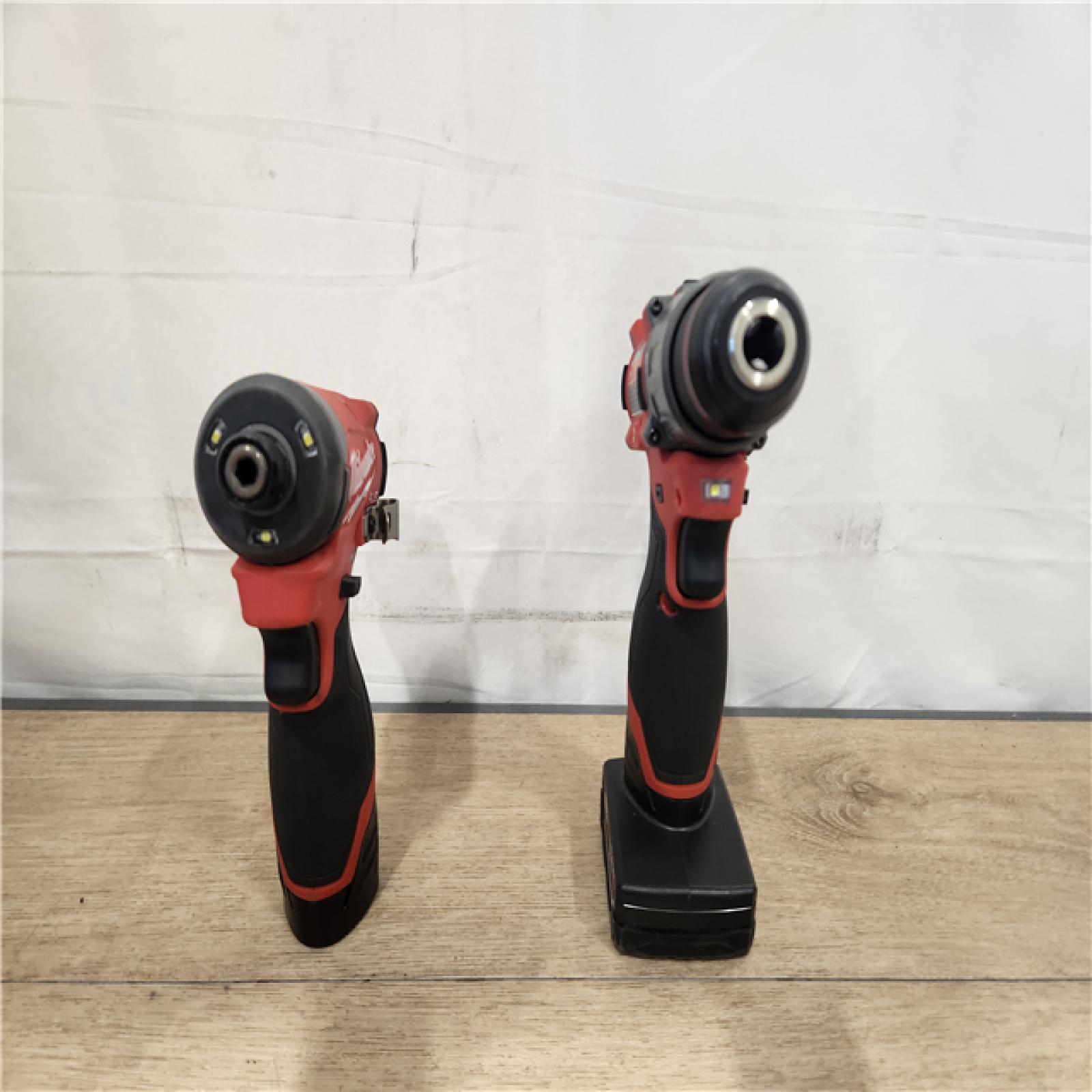 AS-IS- Milwaukee 12V Brushless Hammer Drill and Impact Driver Combo Kit