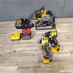 HOUSTON LOCATION - AS-IS DEWALT 3 TOOL COMBO KIT W/ (2) BATTERY & CHARGER