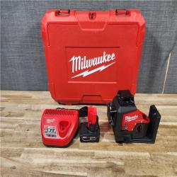 HOUSTON LOCATION - AS - IS Milwaukee 12-Volt Lithium-Ion Cordless Green 250 ft. 3-Plane Laser Level Kit