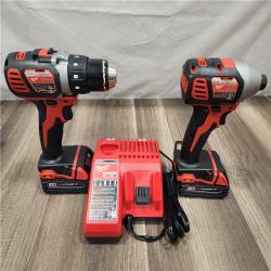 AS-IS- Milwaukee 18V Cordless Brushed 2-Tool Drill/Driver and Impact Driver Kit