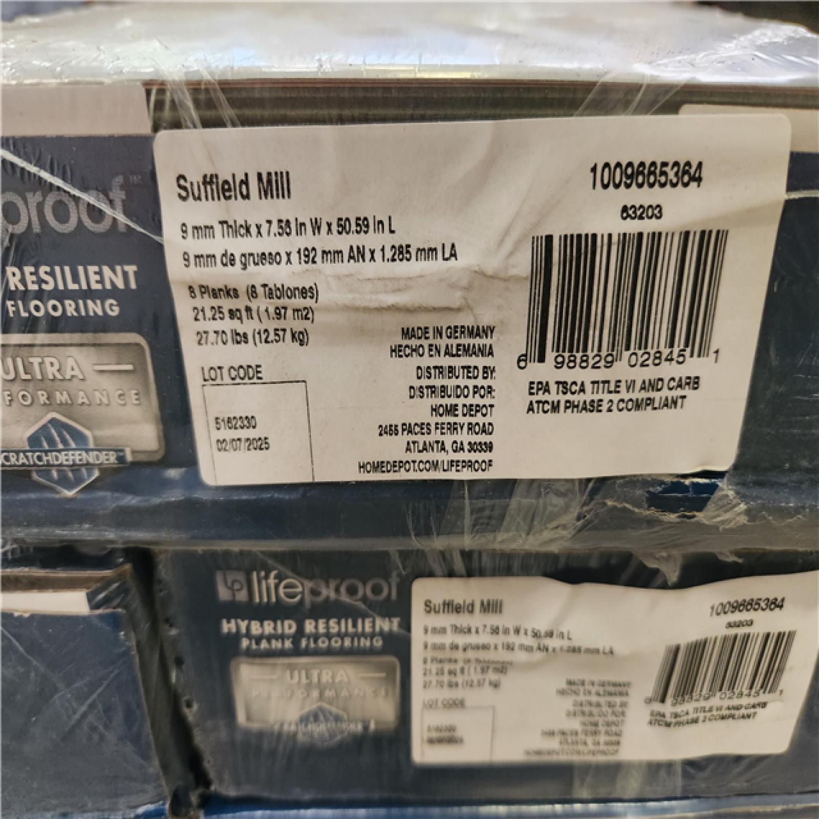 Phoenix Location Lifeproof Suffield Mill 7.6 in. W x 50.6 in. L Waterproof Hybrid Resilient Flooring (784 sqft 37 case)