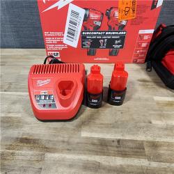 HOUSTON LOCATION - AS-IS (APPEARS LIKE NEW) M12 12-Volt Lithium-Ion Brushless Cordless Subcompact Drill and Impact Driver Combo Kit W/2 Batteries and Bag (2-Tool)