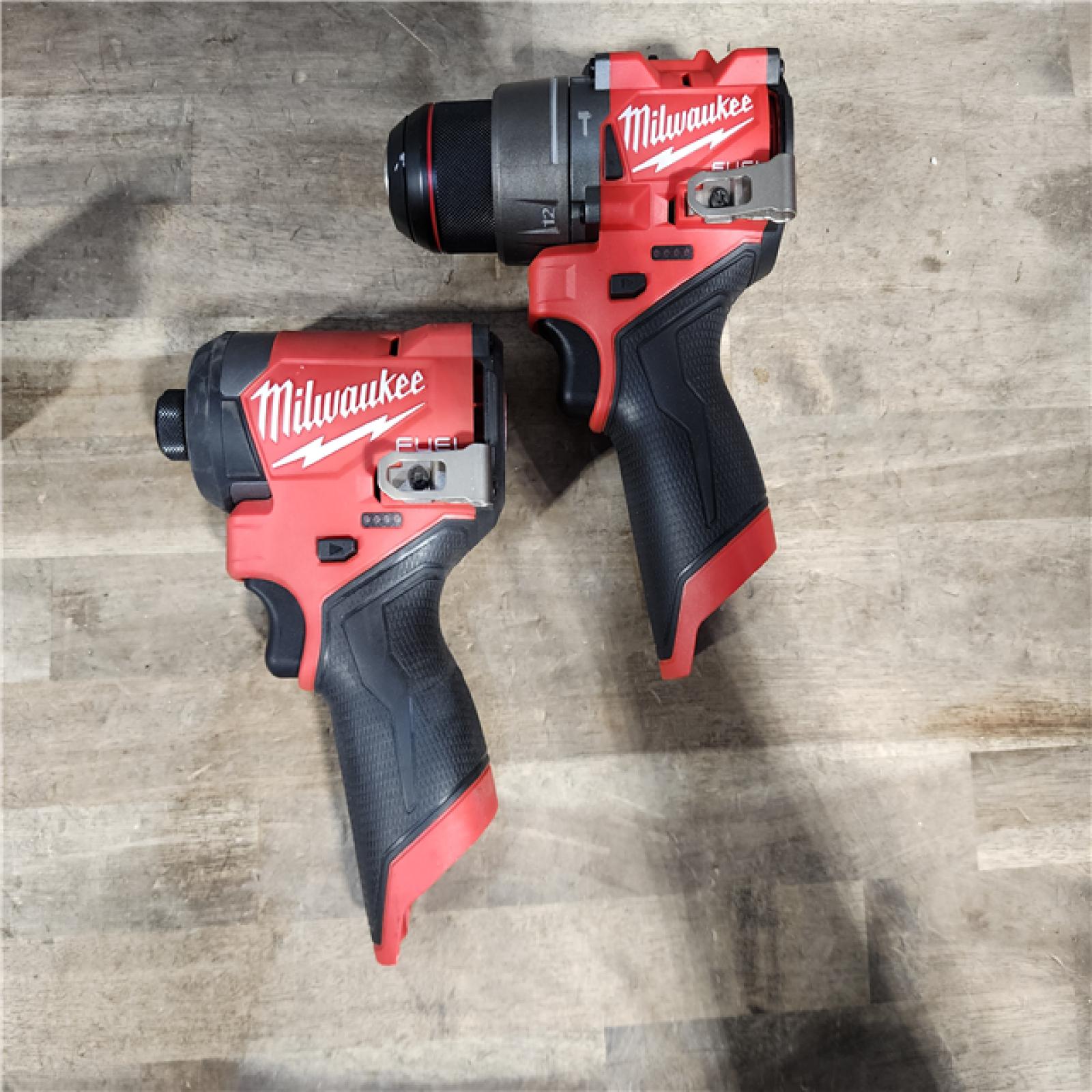 HOUSTON LOCATION - AS-IS Milwaukee 3497-22 12V Brushless Hammer Drill and Impact Driver Combo Kit