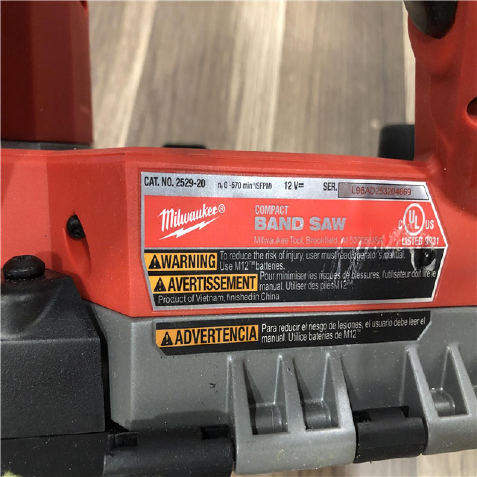 AS-IS Milwaukee M12 FUEL 12V Lithium-Ion Cordless Compact Band Saw (Tool-Only)