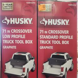 Phoenix NEW Husky 71 in. Crossover Truck Tool Box in Aluminum, w/ Low Profile for Full Size Trucks, in Graphite Pallet of 4