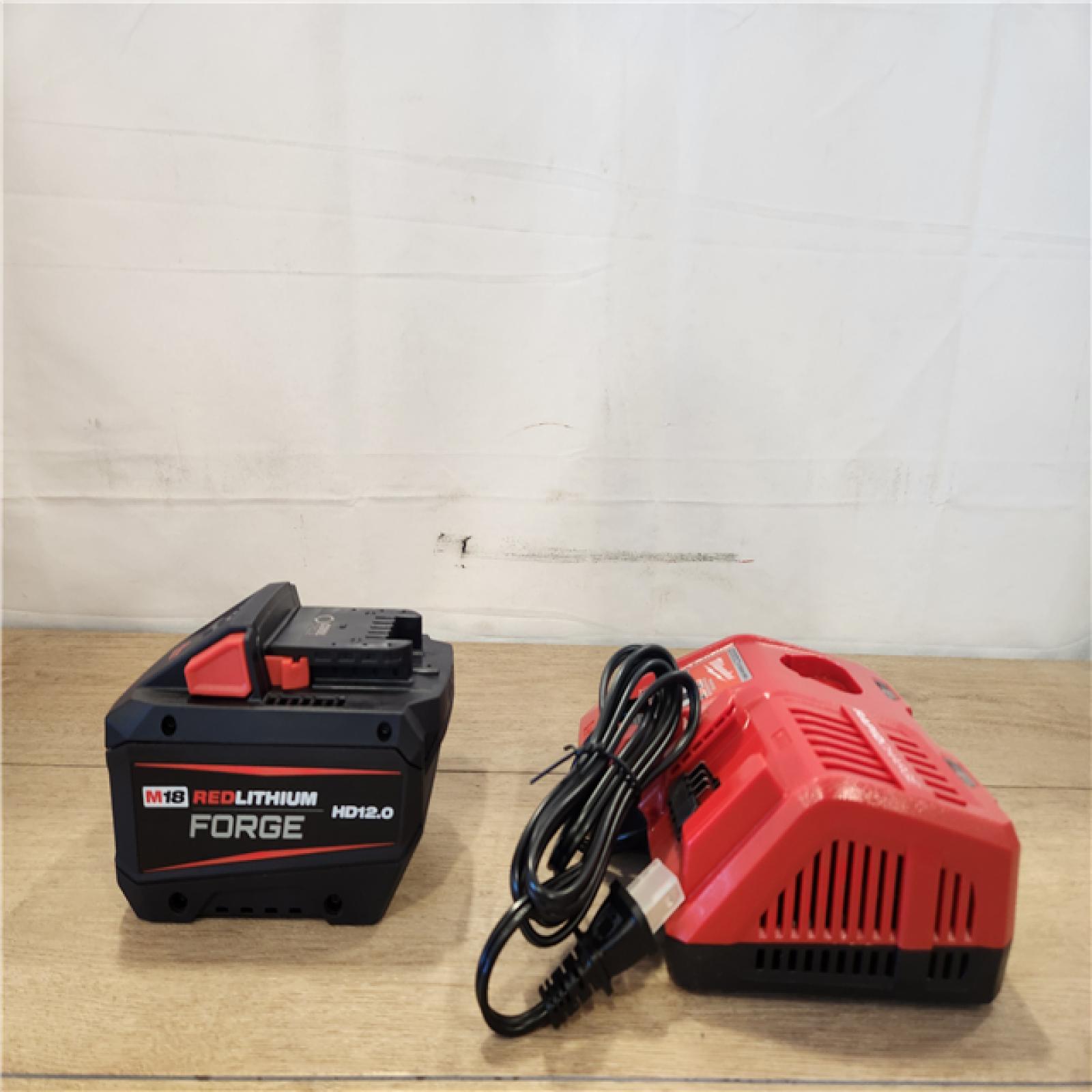 AS-IS- Milwaukee 18-Volt Lithium-Ion REDLITHIUM FORGE Starter Kit with 12. 0Ah Battery and Charger