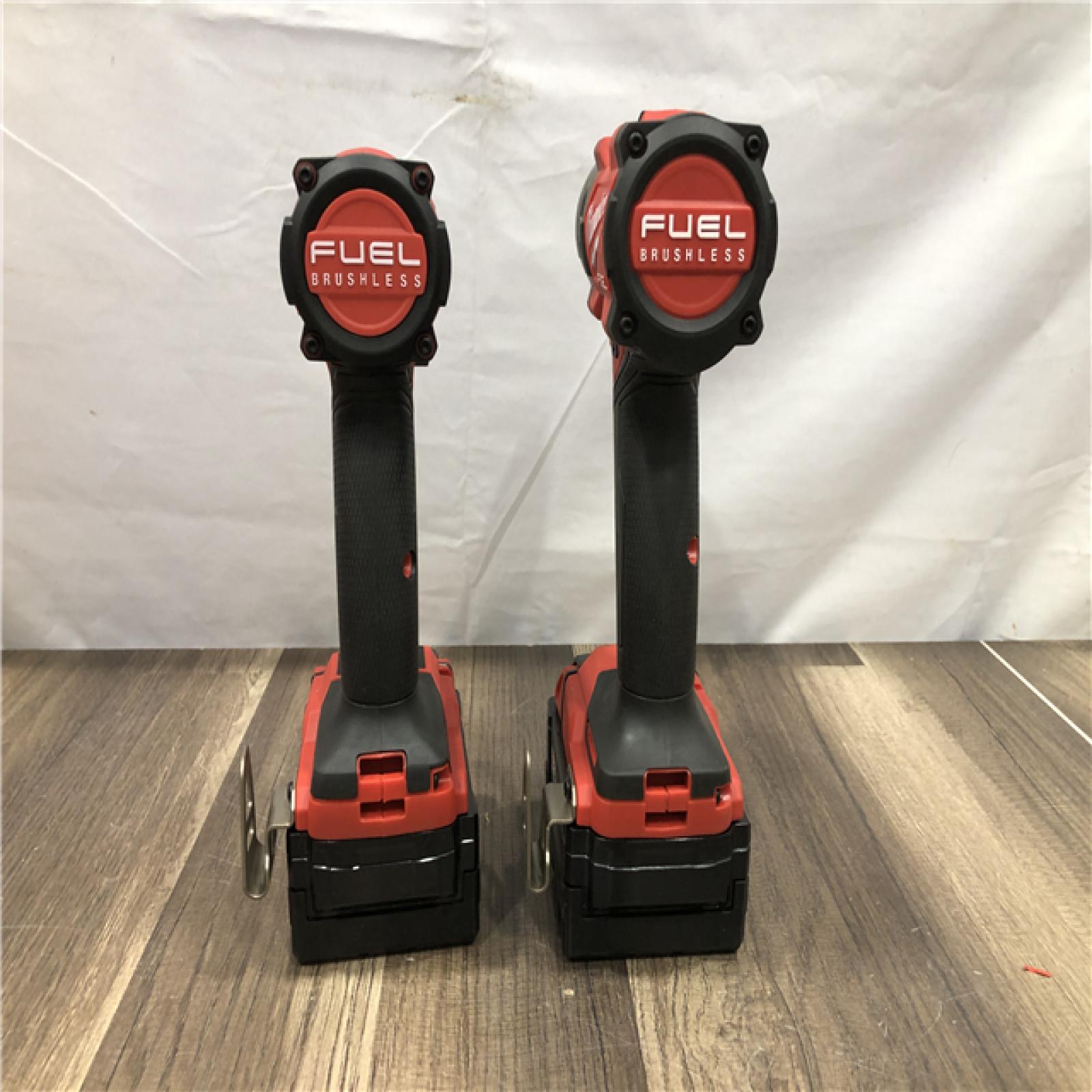 AS-IS Milwaukee FUEL 18V Lithium-Ion Brushless Cordless Hammer Drill and Impact Driver Combo Kit