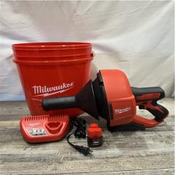 AS-IS Milwaukee 12-V Lithium-Ion Cordless Drain Snake Auger kit