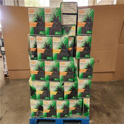 Phoenix Location NEW HDX 50 Gallon Black Extra Large Trash Bags (50-Count) Pallet (120+ Boxes)