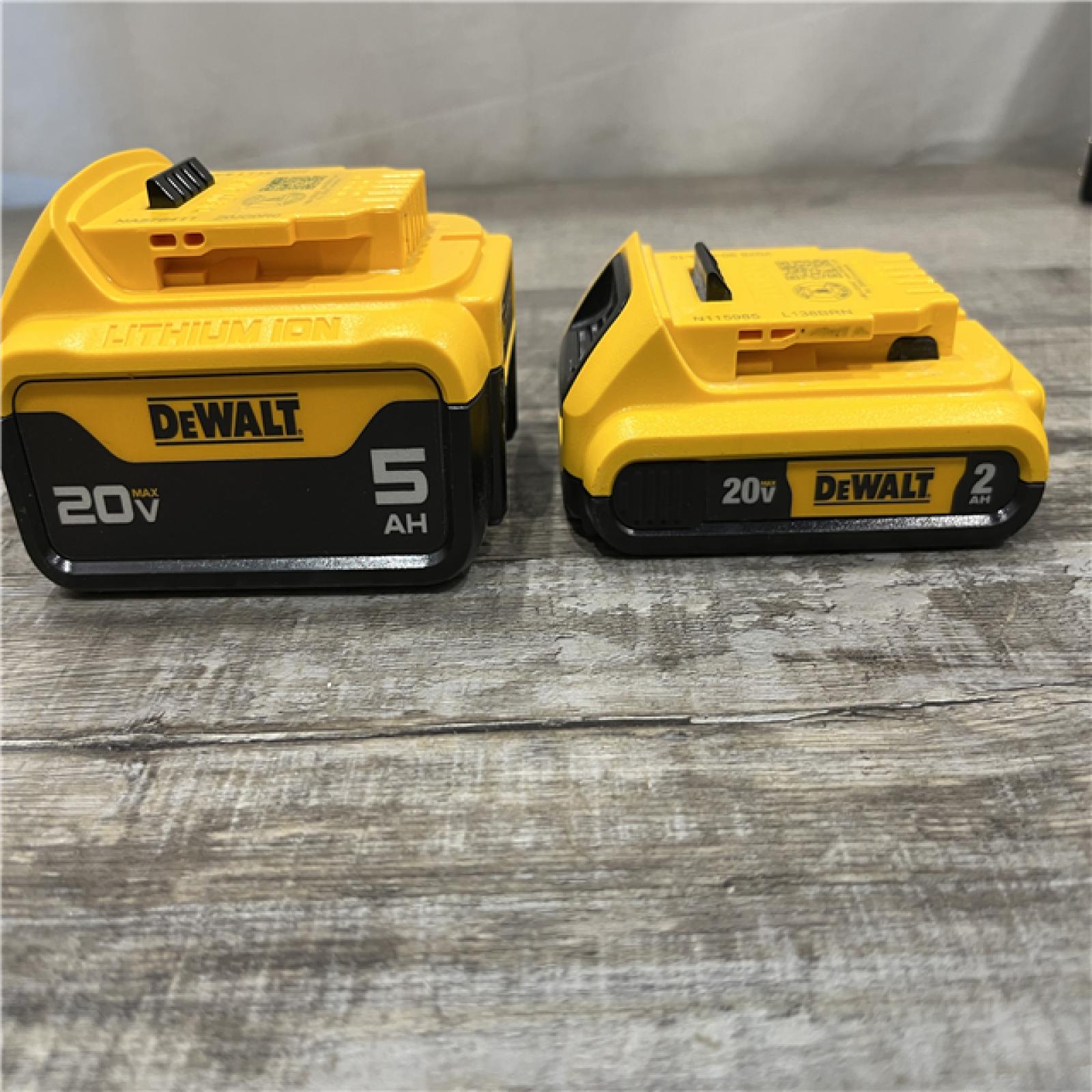 AS-IS DEWALT 20V MAX Lithium-Ion Battery Kit with 5.0Ah and 2.0Ah Battery and Charger