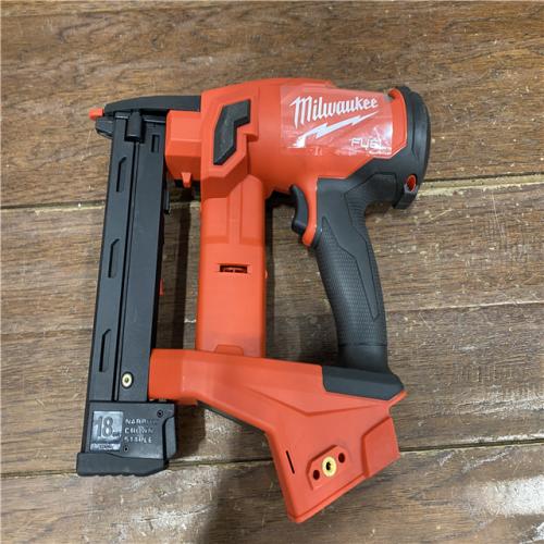 AS-IS MILWAUKEE M18 FUEL 18-Volt Lithium-Ion Brushless Cordless 18-Gauge 1/4 in. Narrow Crown Stapler (Tool-Only)