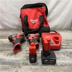 AS-IS Milwaukee FUEL 12-Volt Lithium-Ion Brushless Cordless Hammer Drill and Impact Driver Combo Kit