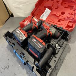AS-IS - MILWAUKEE M18 FUEL 18V Lithium-Ion Brushless Cordless Hammer Drill and Impact Driver Combo Kit