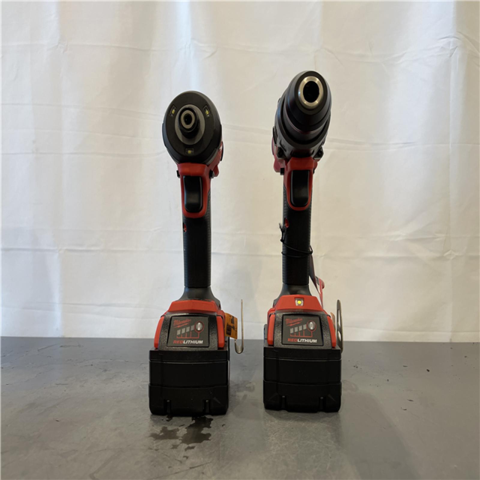 AS-IS - MILWAUKEE FUEL 18V Lithium-Ion Brushless Cordless Hammer Drill and Impact Driver Combo Kit