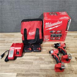 HOUSTON LOCATION - AS-IS Milwaukee 18V Lithium-Ion Brushless Cordless Compact Drill/Impact Combo Kit