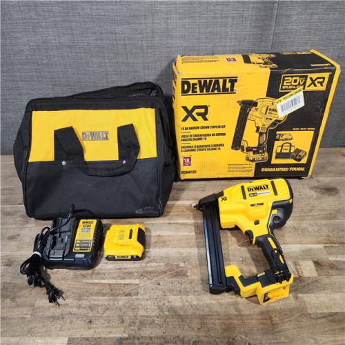 HOUSTON LOCATION - AS-IS DEWALT 20V MAX XR Lithium-Ion Cordless 18-Gauge Narrow Crown Stapler Kit