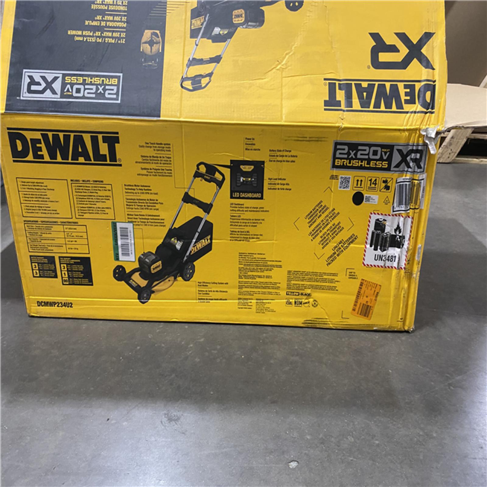 As-Is -DEWALT 2x20V MAX 21 in. Cordless Battery Powered Push Lawn Mower Kit with (2) 10 Ah Batteries and Chargers