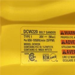 AS-IS DEWALT 20V MAX* XR Brushless Cordless Belt Sander (Tool-Only)
