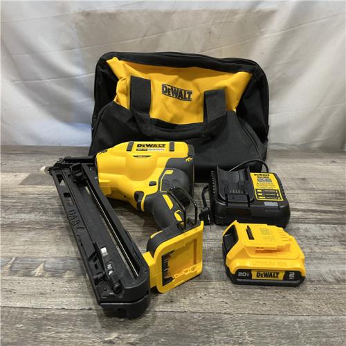 AS-IS DEWALT 20V MAX XR Lithium-Ion Cordless 2-1/2 in. 15-Gauge Finish Nailer Kit