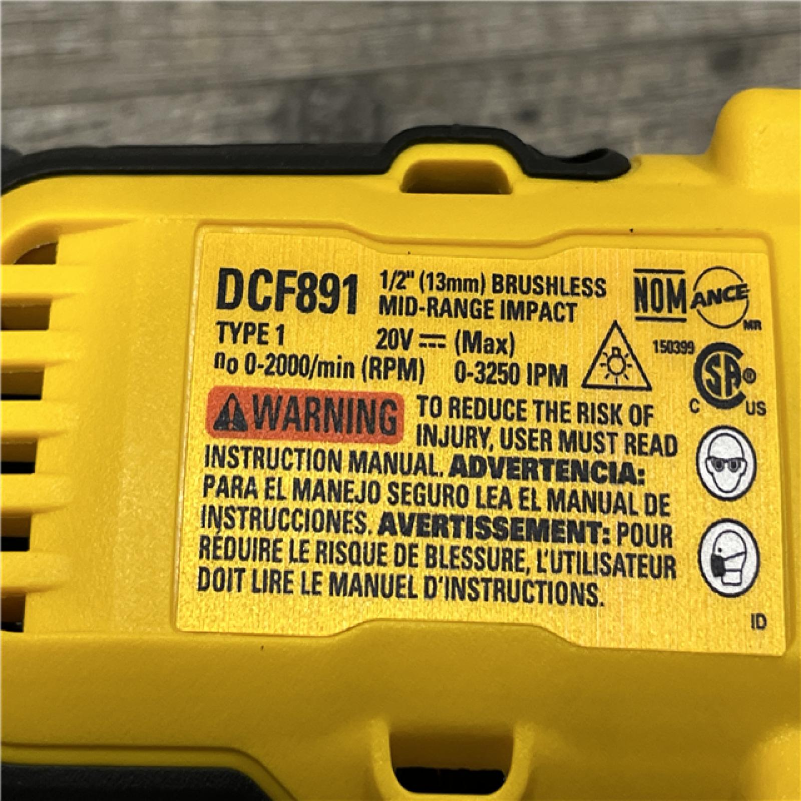 AS-IS DEWALT 20V MAX XR Cordless 1/2 in. Impact Wrench (Tool Only)