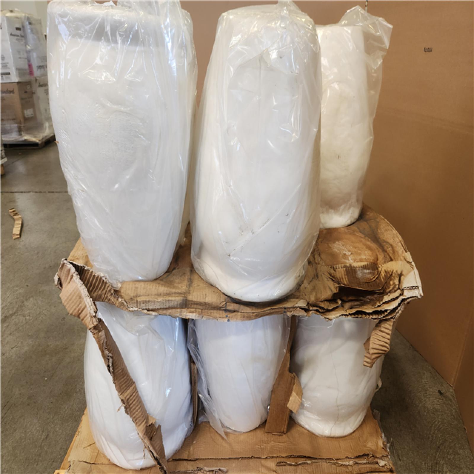 Phoenix Tall White Clay Pot Pallet (12-Pots)