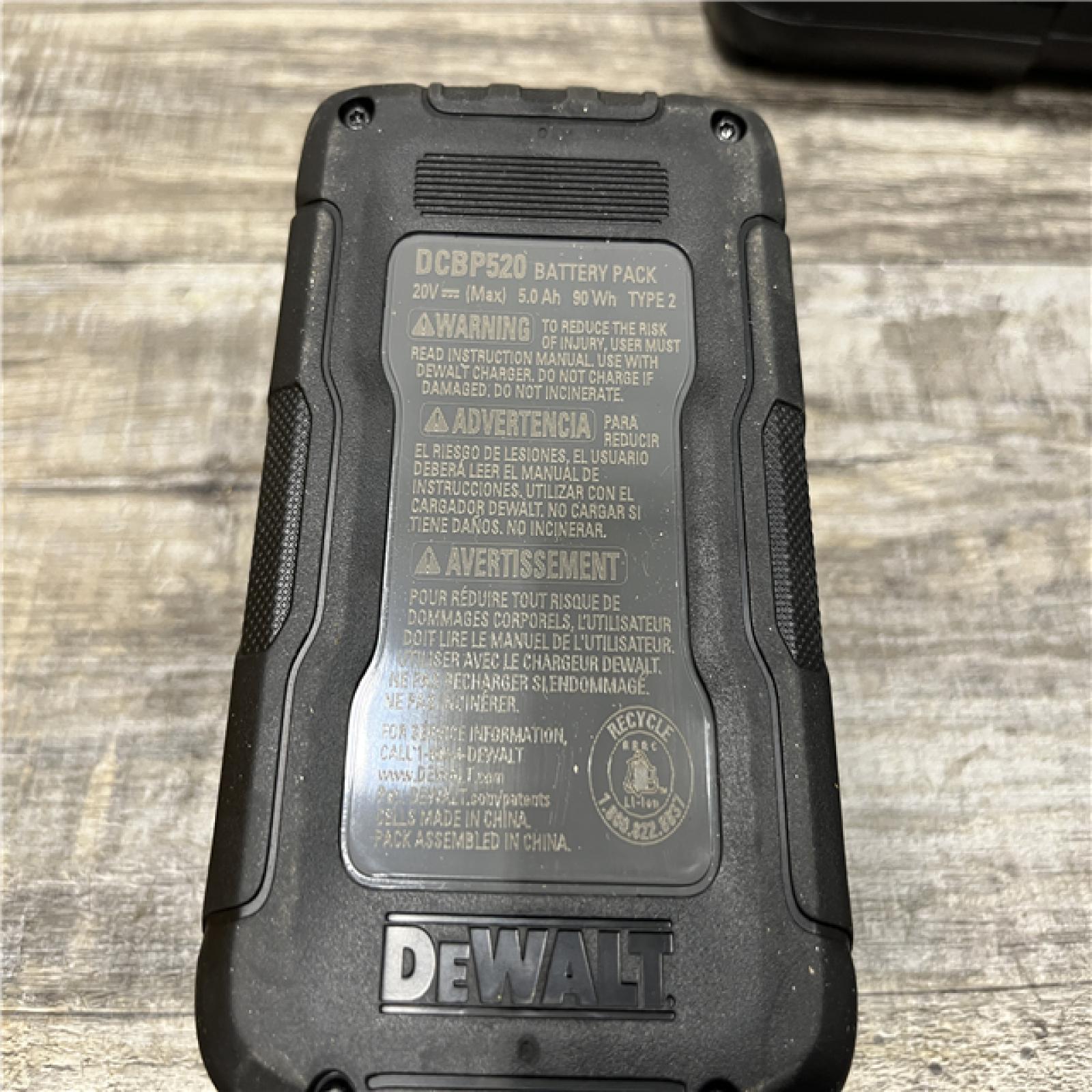AS-IS DEWALT 20V MAX XR POWERSTACK Lithium-Ion Battery Starter Kit with 5.0Ah Battery and Charger