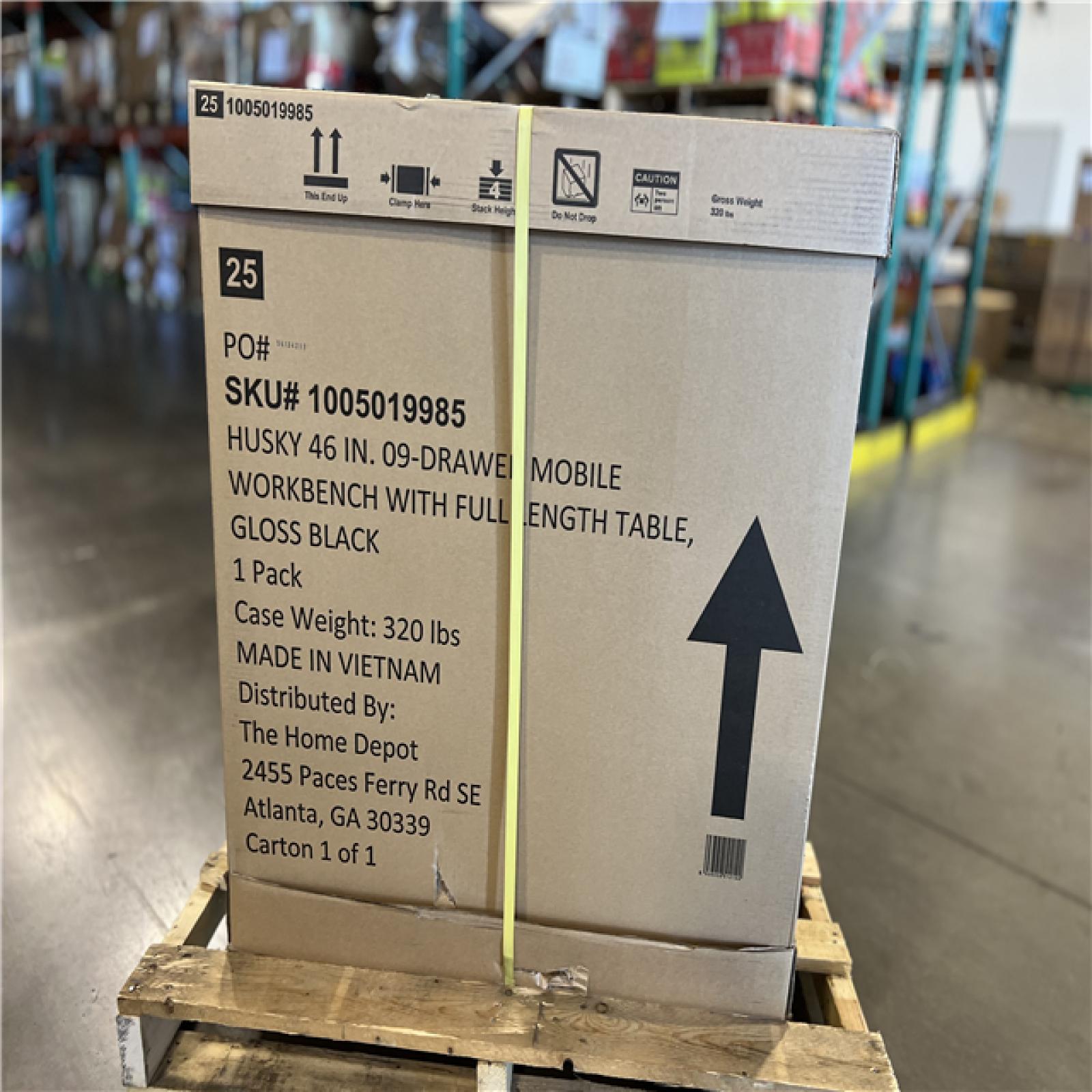 DALLAS LOCATION - AS-IS HUSKY 46IN  09 DRAWER MOBILE WORKBENCH