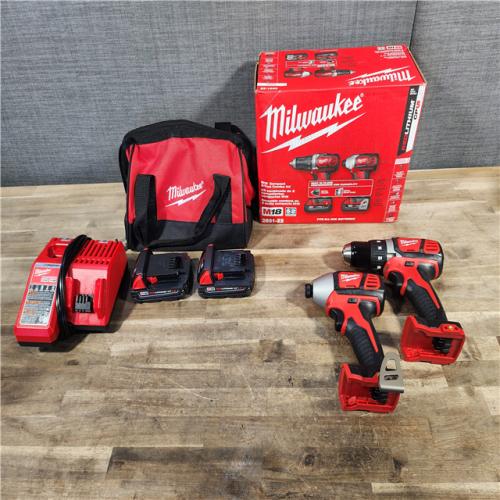 HOUSTON LOCATION - AS-IS Milwaukee 18V Cordless Brushed 2 Tool Drill/Driver and Impact Driver Kit